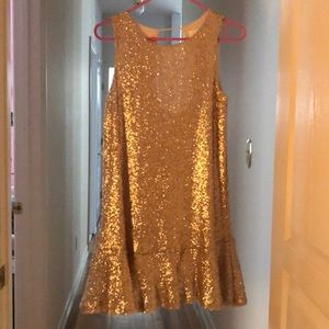 Lost + Wander Gold Sequin Dress ✨